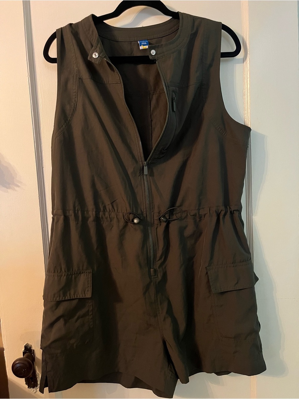 Old Navy Army Green Sleeveless Stretch Romper